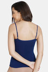 Zivame Girls Knit Cotton Camisole - Blue Depth — thumbnail 3